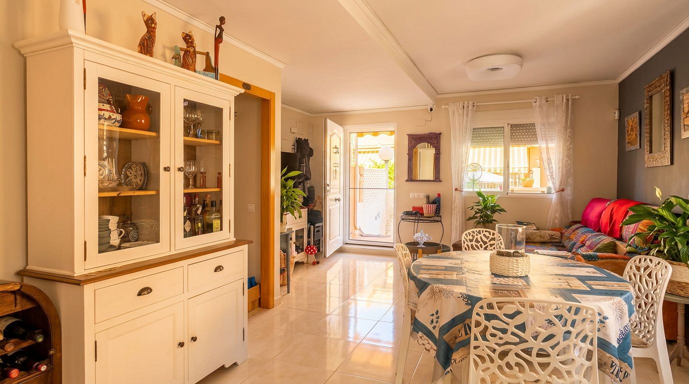 Single-family house in El Verger with a communal pool, garden, and plenty of light.
